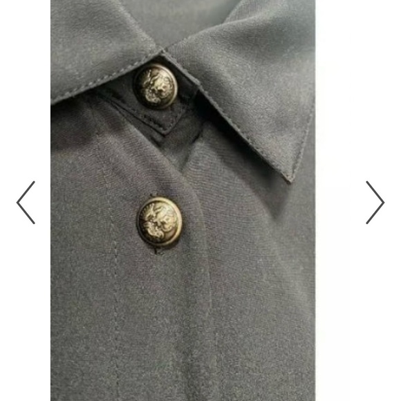 Gianni Bini | Women’s Black Button Down Short Sleeves Shift Dress - Picture 5 of 8